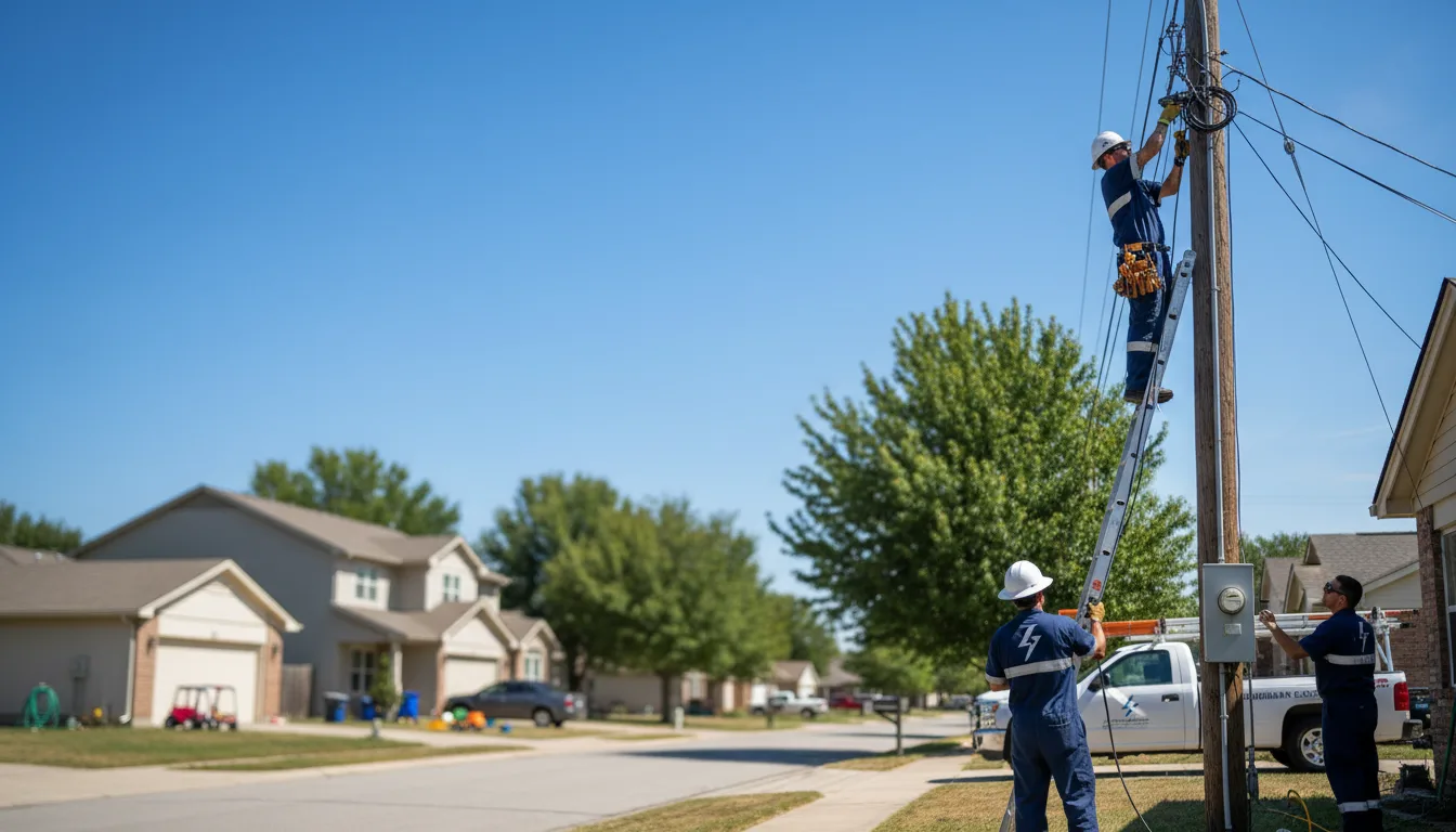 Residential electrician providing installation services in Douglassville, TX